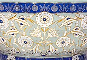 Large Ceramic Bowl, Sèvres Manufactory (French, 1740–present), Hard-paste porcelain; pâte-sur-pâte, polychrome glaze, and gold